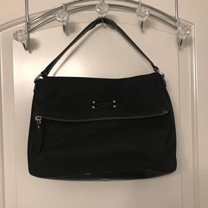 Black Kate Spade fold over purse